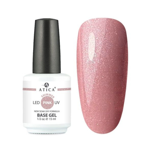 Камуфлююча база з шимером Pink Shimmer Atica 15 мл Камуфлююча база з шимером Pink Shimmer Atica 15 мл