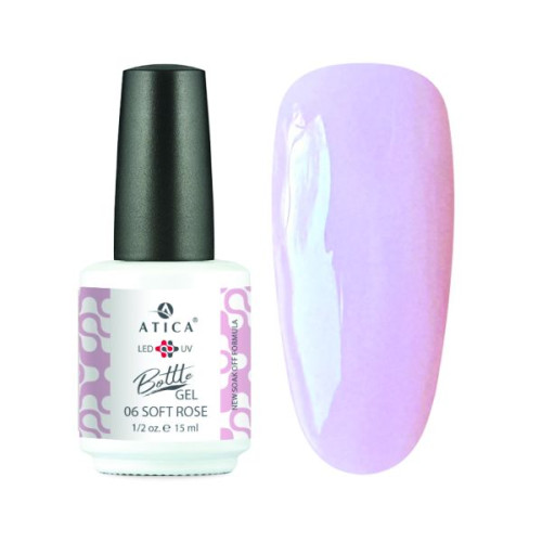 Atica Bottle Gel Soft Rose (soak off) 15 мл Atica Bottle Gel Soft Rose (soak off) 15 мл