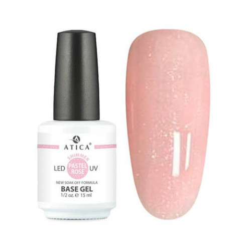 Каммуфлирующая база с шимером Pastel Rose Atica 15 мл Каммуфлирующая база с шимером Pastel Rose Atica 15 мл