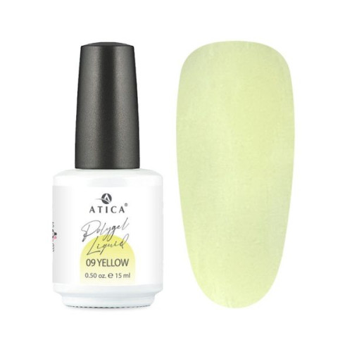 Atica Рідкий Liquid Polygel Yellow 09, 15 мл Atica Рідкий Liquid Polygel Yellow 09, 15 мл