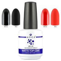 Matte Top Coat Atica Матовий топ гель (вельвет) 15 мл