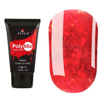 Полігель Polymix Love to Red Shimmer Atica 30 г Полігель Polymix Love to Red Shimmer Atica 30 г