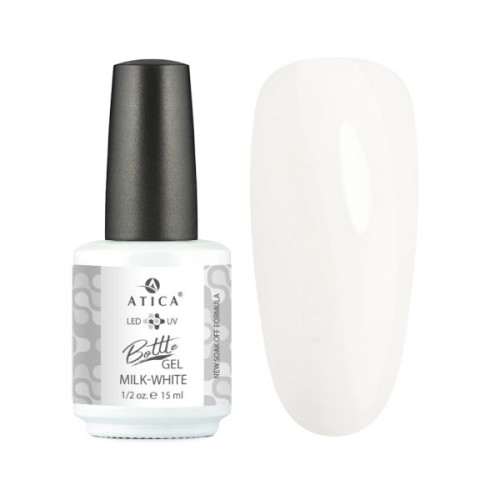 Atica Bottle Gel Milk-White (soak off) 15 мл Atica Bottle Gel Milk-White (soak off) 15 мл