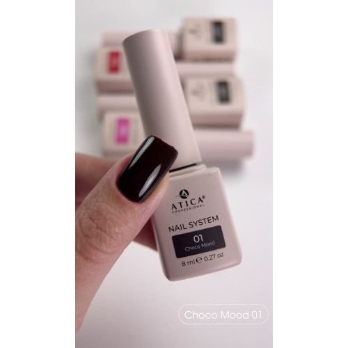 Atica Гель-лак Choco Mood 01, 8 мл HEMA/ TPO Free