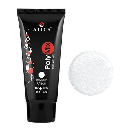 Полігель Polymix Clear Shimmer Atica 30 г Полігель Polymix Clear Shimmer Atica 30 г