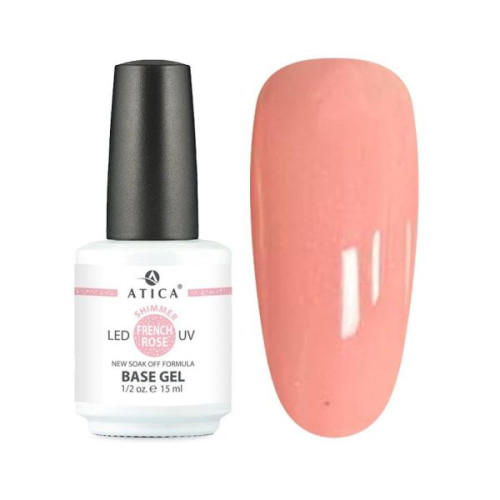Камуфлирующая база Base Gel French Rose with fiber Atica 15 мл Камуфлирующая база Base Gel French Rose with fiber Atica 15 мл