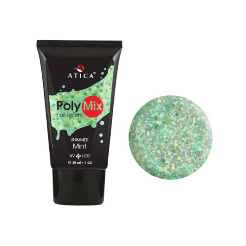 Полигель Polymix Mint Shimmer Atica 30 г