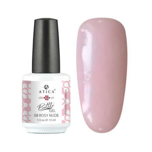 Atica Bottle Gel Rosy Nude (soak off) 15 мл Atica Bottle Gel Rosy Nude (soak off) 15 мл
