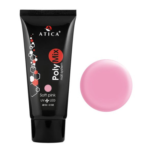 Полігель Polymix Soft Pink теплий рожевий Atica 60 г Полігель Polymix Soft Pink теплий рожевий Atica 60 г