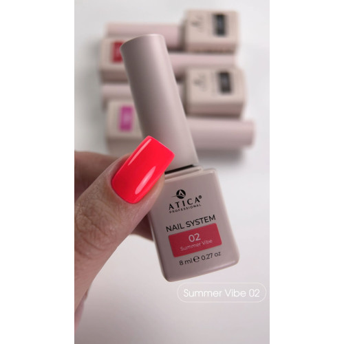 Atica Неоновий гель-лак Summer Vibe 02, 8 мл HEMA/ TPO Free