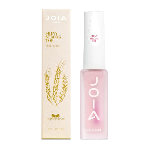 Блискуче довготривале топове покриття для лаку Shiny Strong Top JOIA vegan, 8 мл