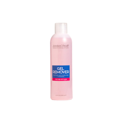 Засіб для зняття гель-лаку Jerden Proff Gel Remover Лісова ягода, 200 мл Засіб для зняття гель-лаку Jerden Proff Gel Remover Лісова ягода, 200 мл