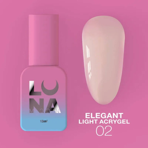 LUNA Жидкий Гель Elegant Light Acrygel №2, 13 мл TPO Free LUNA Жидкий Гель Elegant Light Acrygel №2, 13 мл TPO Free