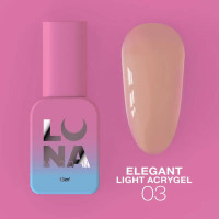 LUNA Жидкий Гель Elegant Light Acrygel №3, 13 мл TPO Free