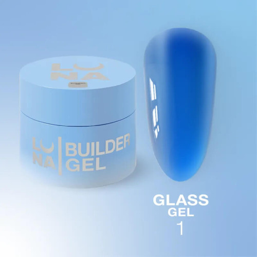 Luna Вітражний гель для нарощування Glass gel №1, 15 мл TPO FREE