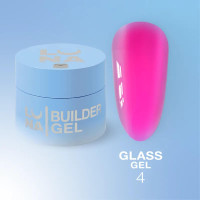 Luna Вітражний гель для нарощування Glass gel №4, 15 мл TPO FREE