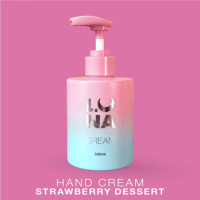 LUNA Крем ламелярный увлажняющий с ароматом клубники со сливками Hand Cream Strawberry Dessert 300 ml