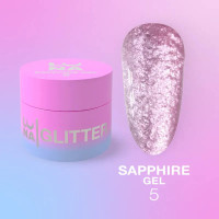 LUNA Блестки для ногтей Sapphire Gel №5, 5 мл