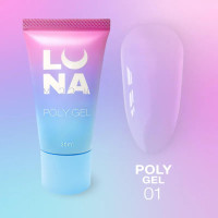 Luna Полігель для нарощування Poly Gel №1, 30 мл Luna Полігель для нарощування Poly Gel №1, 30 мл