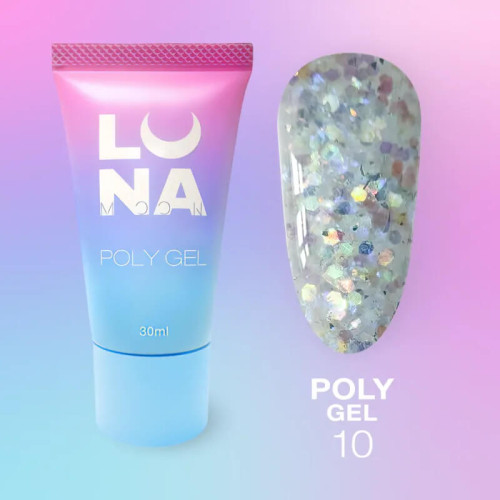 Luna Полігель для нарощування Poly Gel №10, 30 мл Luna Полігель для нарощування Poly Gel №10, 30 мл