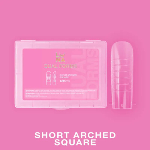 LUNA Верхні форми для нарощування Short Arched Square