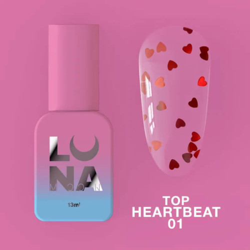 LUNA Топ для гель-лака Top Heartbeat №1, 13 мл