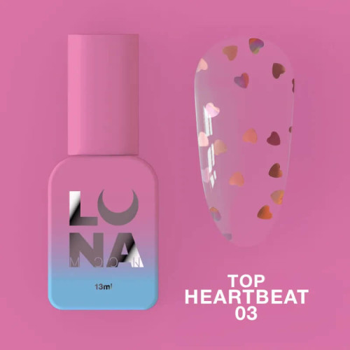 LUNA Топ для гель-лака Top Heartbeat №3, 13 мл LUNA Топ для гель-лака Top Heartbeat №3, 13 мл