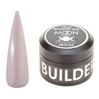 Гель-желе для нарощування Moon Full Jelly Builder Gel №35 темно-бежевий напівпрозорий із шимером, 30 мл