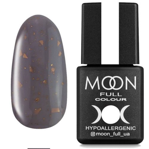 Каучуковая база с поталью Moon Full Leaf Rubber Base №05 (серый с золотой поталью), 8 мл Каучуковая база с поталью Moon Full Leaf Rubber Base №05 (серый с золотой поталью), 8 мл