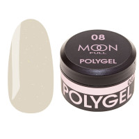 Полігель для нарощування Moon Full Poly Gel 08 нюдовий з шиммером, 15 мл Полігель для нарощування Moon Full Poly Gel 08 нюдовий з шиммером, 15 мл