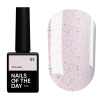 NAILSOFTHEDAY Potal base 03 молочно-фіолетова база з поталлю (золотисто-фіолетова та зелена поталь), 10 мл NAILSOFTHEDAY Potal base 03 молочно-фіолетова база з поталлю (золотисто-фіолетова та зелена поталь), 10 мл