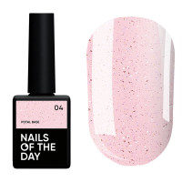 NAILSOFTHEDAY Potal base 04 розовая база с поталью (золотисто-розовая поталь), 10 мл NAILSOFTHEDAY Potal base 04 розовая база с поталью (золотисто-розовая поталь), 10 мл