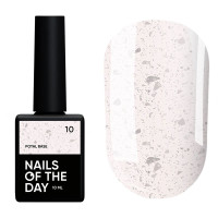 NAILSOFTHEDAY Potal base 10 холодна молочна база для нігтів зі сріблою поталлю, 10 мл