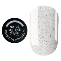 NAILSOFTHENIGHT Reflective Polygel 01, молочний рідкий світловідбиваючий полігель, 15 мл NAILSOFTHENIGHT Reflective Polygel 01, молочний рідкий світловідбиваючий полігель, 15 мл