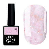 NAILSOFTHEDAY Potal base 06 блідно-рожева база з мідною поталлю, 10 мл