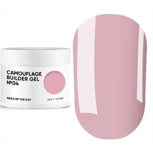 NAILSOFTHEDAY Camouflage builder gel 04, нюдовый строительный гель, 30 г NAILSOFTHEDAY Camouflage builder gel 04, нюдовый строительный гель, 30 г