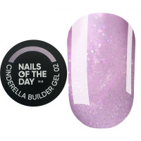 NAILSOFTHEDAY Cinderella builder gel 02, рожевий будівельний гель з перлинним переливом, 15 г