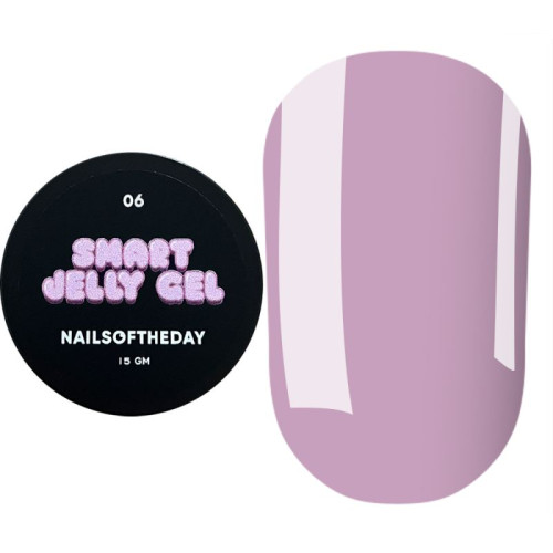 NAILSOFTHEDAY Smart Jelly gel 06, лілово–рожевий будівельний гель-желе, 15 г NAILSOFTHEDAY Smart Jelly gel 06, лілово–рожевий будівельний гель-желе, 15 г