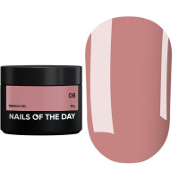 NAILSOFTHEDAY Premium gel 08, нюдовий/темно-карамельний будівельний гель, 30 г NAILSOFTHEDAY Premium gel 08, нюдовий/темно-карамельний будівельний гель, 30 г