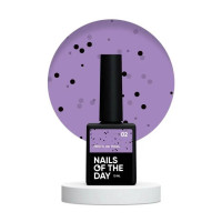 NAILSOFTHEDAY MiDots gel polish 02 — сиреневый гель лак с черными точечками для ногтей, 10 мл