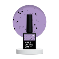 NAILSOFTHEDAY MiDots gel polish 03 — ліловий гель лак з чорними крапочками для нігтів, 10 мл NAILSOFTHEDAY MiDots gel polish 03 — ліловий гель лак з чорними крапочками для нігтів, 10 мл