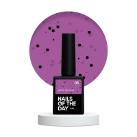 NAILSOFTHEDAY MiDots gel polish 05 — малиновий гель лак з чорними крапочками для нігтів, 10 мл