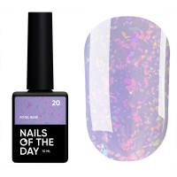 NAILSOFTHEDAY Potal base 20 ніжно-лілова база з голографік стильною поталлю, 10 мл NAILSOFTHEDAY Potal base 20 ніжно-лілова база з голографік стильною поталлю, 10 мл
