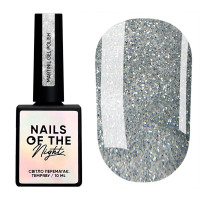 NAILSOFTHENIGHT Martini gel polish — срібний світловідбиваючий гель–лак для нігтів, 10 мл