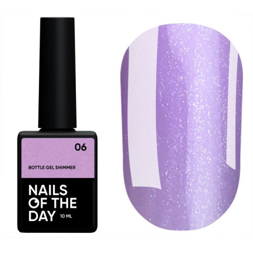 NAILSOFTHEDAY Bottle gel shimmer 06 фиолетовый гель с серебряным шимером, 10 мл NAILSOFTHEDAY Bottle gel shimmer 06 фиолетовый гель с серебряным шимером, 10 мл