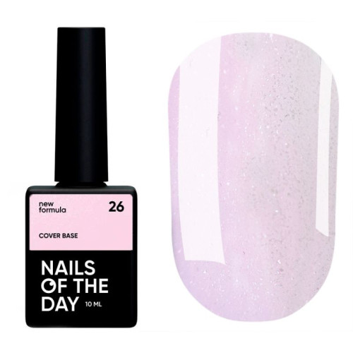 Nailsoftheday Cover base NEW Formula 26 shimmer, 10 мл