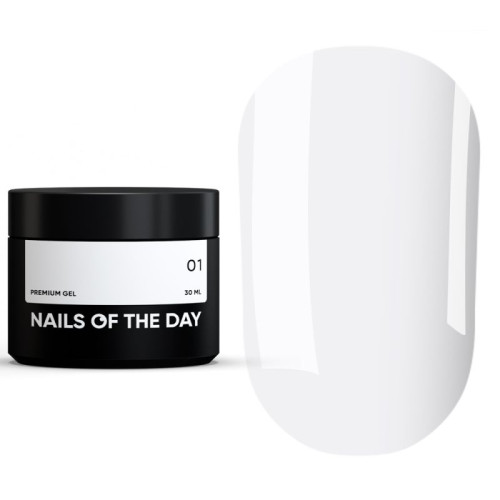 NAILSOFTHEDAY Premium gel 01, молочный строительный гель, 30 мл NAILSOFTHEDAY Premium gel 01, молочный строительный гель, 30 мл