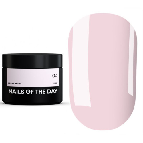 NAILSOFTHEDAY Premium gel 04, строительный гель светло-розовый френч, 30 мл