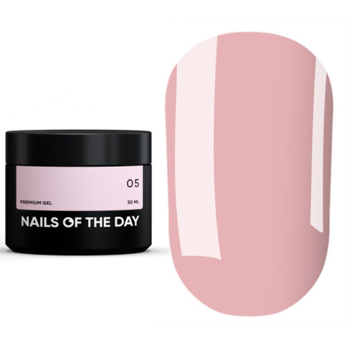 NAILSOFTHEDAY Premium gel 05, розовый строительный гель, 30 мл