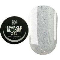 NAILSOFTHENIGHT Sparkle builder gel 01, срібний світловідбиваючий будівельний гель, 15 мл NAILSOFTHENIGHT Sparkle builder gel 01, срібний світловідбиваючий будівельний гель, 15 мл
